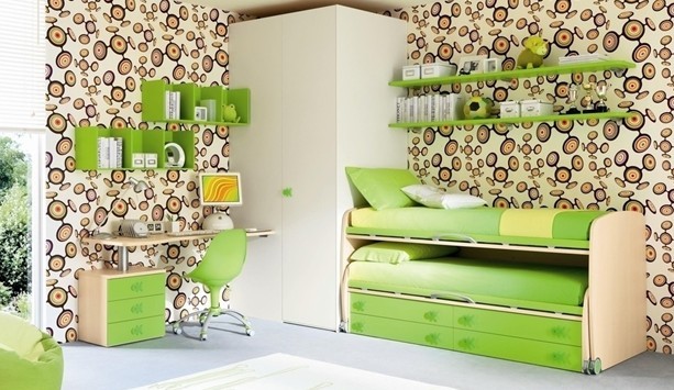 健康的卧室由健康的零件组装