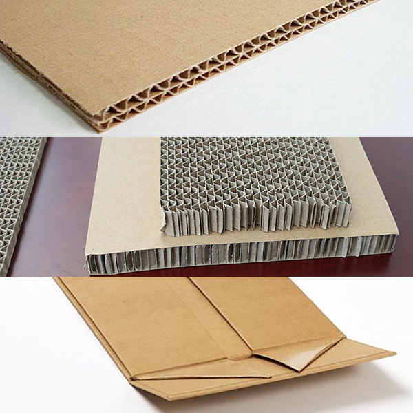 瓦楞纸板、蜂窝纸板和牛皮纸板